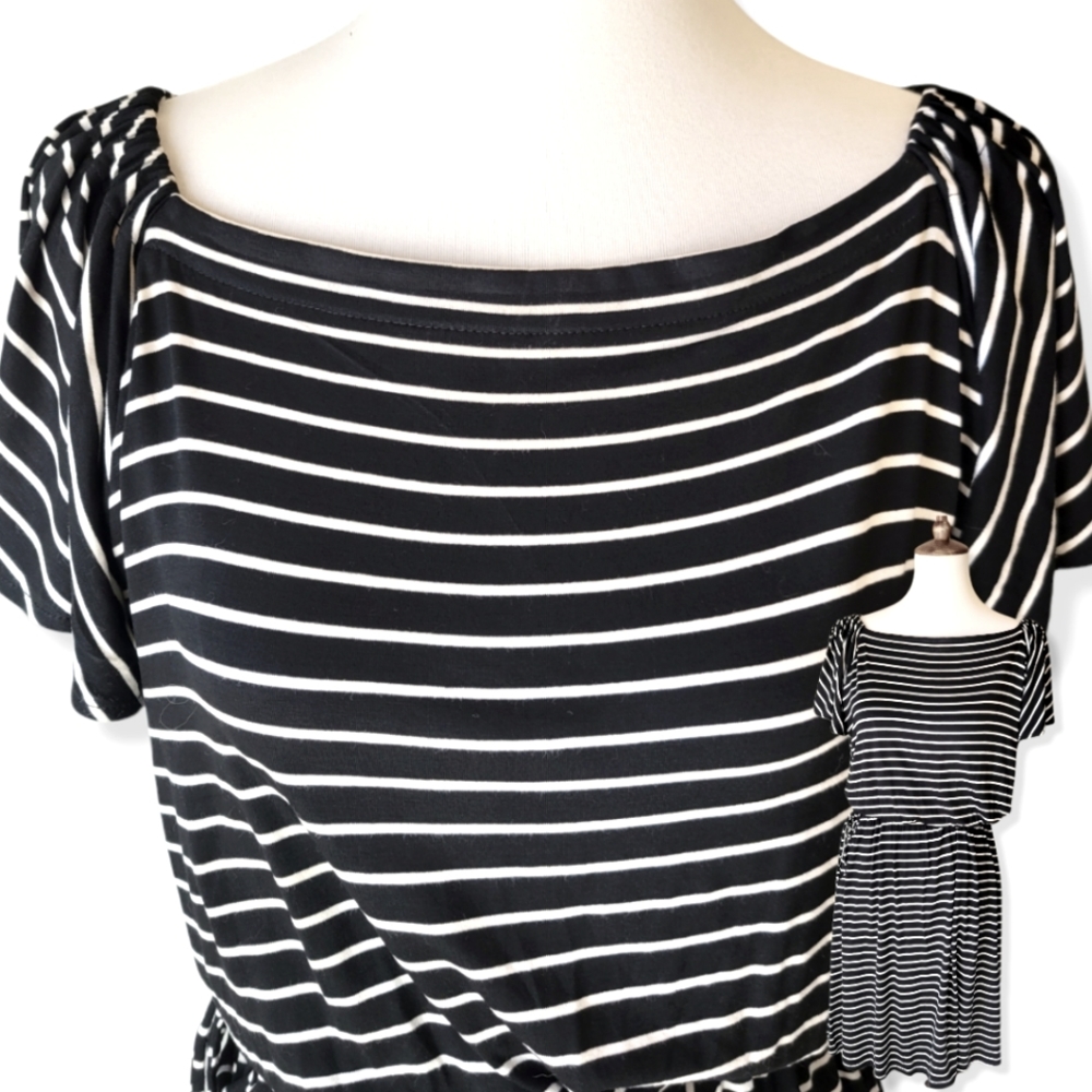 Loft Striped Midi Dress